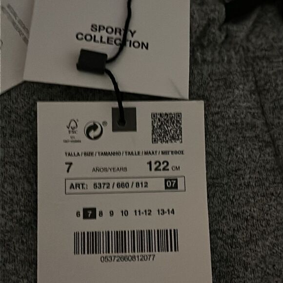 ZARA Kids | Gray | CONTRASTING SPORTY PANTS - Picture 6 of 7